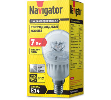 Светодиодная (LED) лампа Navigator 61 594 NLL-G45-7-230-4K-E14-CL 7 Вт Е14 Шар Холодный белый