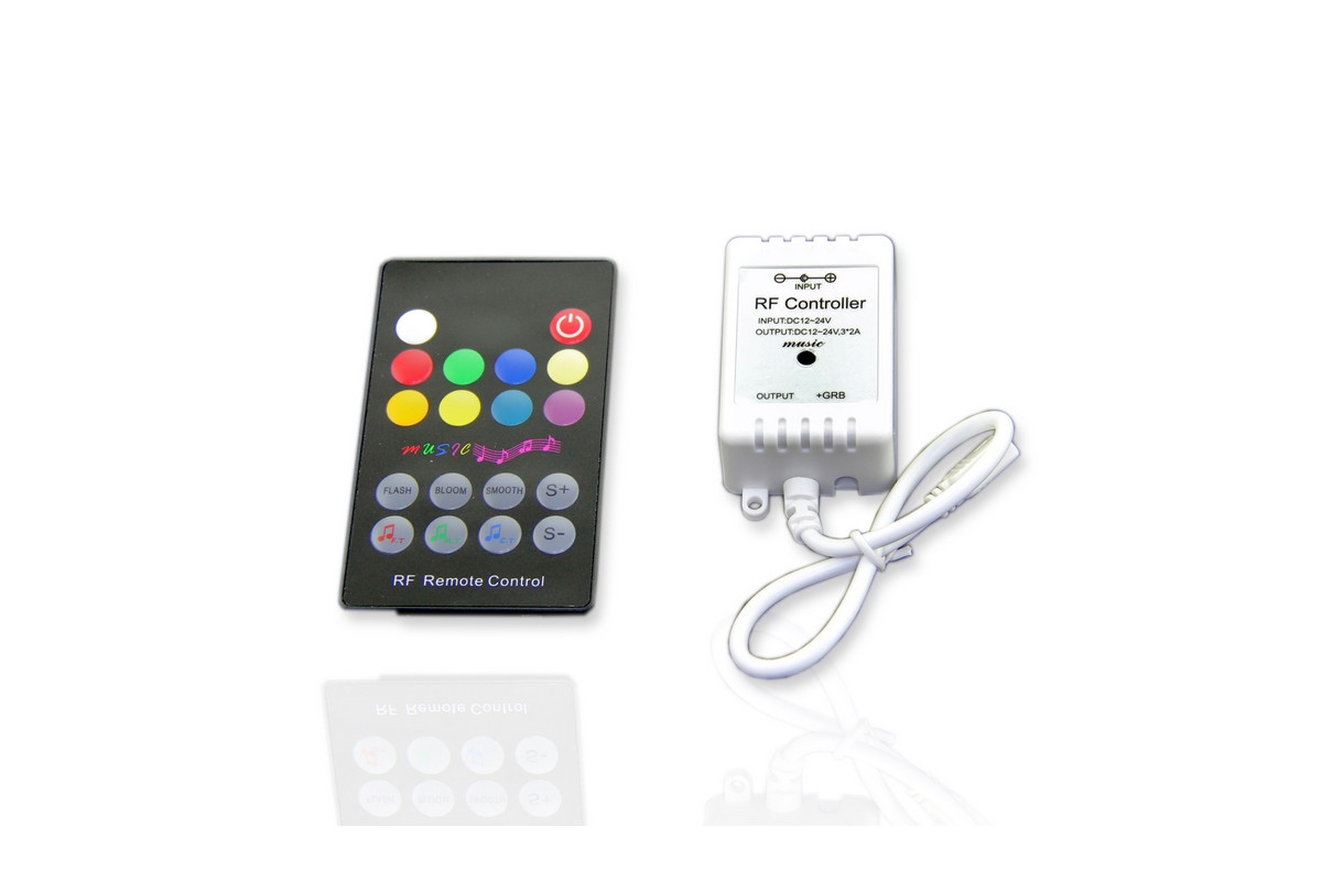 Аудиоконтроллер ARL-SOUND-RGB/RGBW (V, 4x4A, RF ПДУ 24кн) (IP20 Пластик, 3 года) - СВЕТОЛОГ