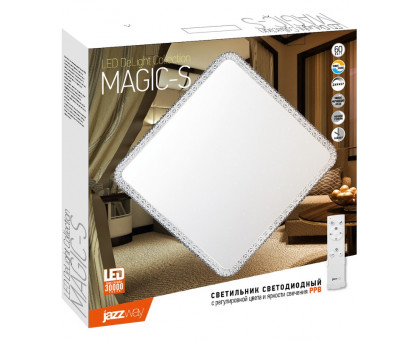 Декоративный светодиодный (LED) светильник Jazzway PPB MAGIC-S DIM 60W 3000K-6500K IP20 530х530х68 мм (5012196A) с регулировкой цвета и яркости свечения